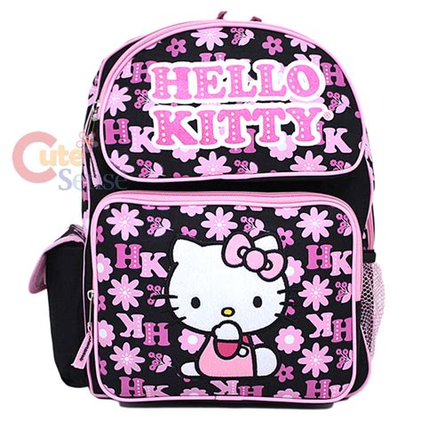 Sanrio Hello Kitty School Backpack Bag Black Large 16 Ebay