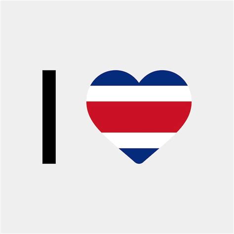 Premium Vector I Love Costa Rica Country Heart Vector Illustration