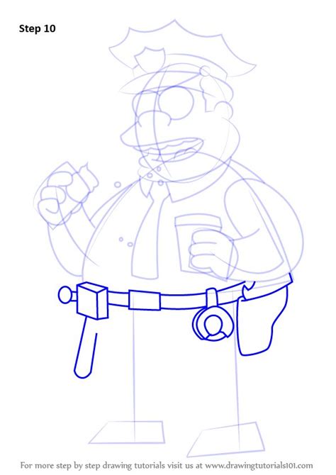 Learn How To Draw Chief Clancy Wiggum From The Simpsons The Simpsons