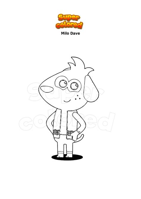 Disegno Da Colorare Milo Dave Supercolored