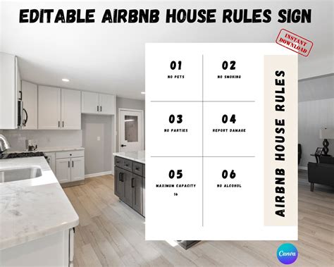 Airbnb House Rules Editable Airbnb Template House Rules Template