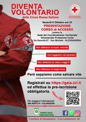 Venerdì 8 ottobre al via il corso per diventare volontari Croce Rossa