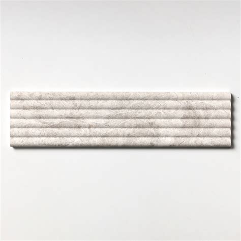 Silver Shadow Honed Flute Trim Marble Accent Tiles X Marble Slab