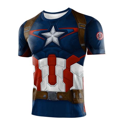 Captain America Compression T Shirt Prestige Life