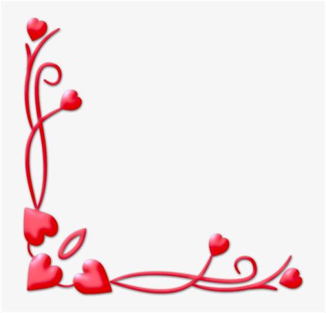 Love Borders And Frames Png Heart Corner Border Png Transparent Png