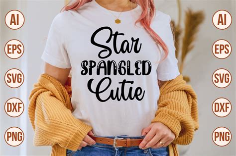 Star Spangled Cutie Svg Graphic By Momenulhossian577 Creative Fabrica