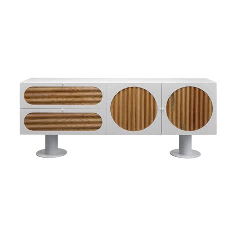 Kare Design Atomic White Design Dressoir Wit Met Hout Lumz