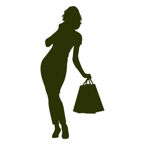 Happy Shopping Girl Silhouette Png And Svg Design For T Shirts