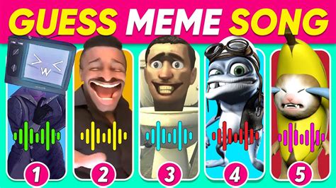 Guess Meme Song 🎵🎙️🔥 Skibidi Toilet Mrbeast Grimace Wednesday