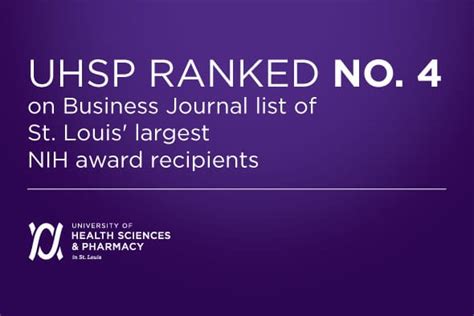 Uhsp Ranks Fourth On St Louis Largest Nih Award Recipients List