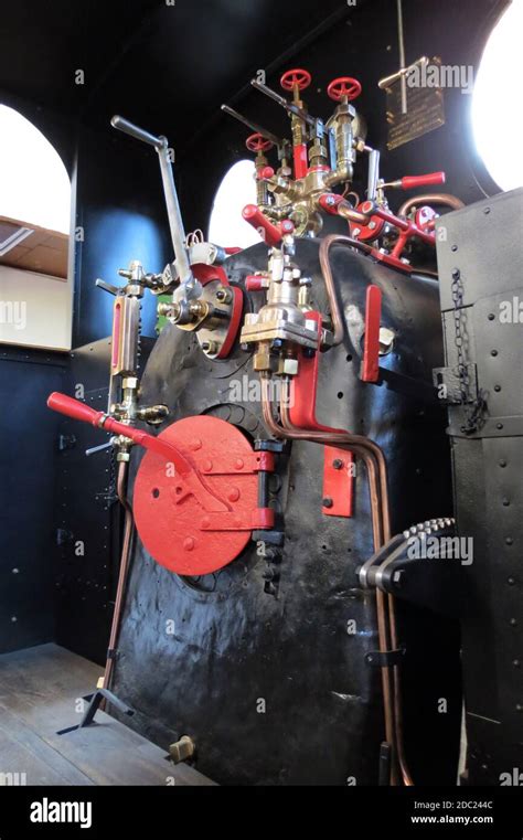 Steam Locomotive Cockpit Stock Photo Alamy