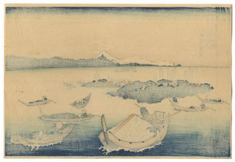 Hokusai Tsukuda Island In Musashi Province Edo Fuji