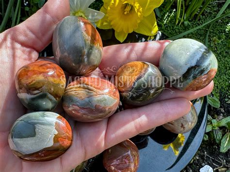 Polychrome Jasper Desert Xl Aa Tumbled Stone For Vitality Vibrance