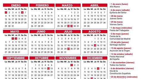 Los Festivos De 2024 En La Comunidad De Madrid Calendario Laboral