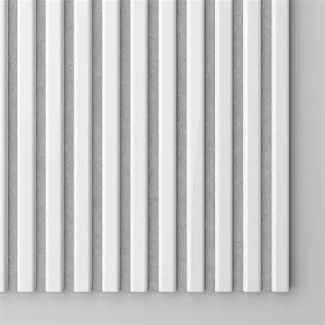 White Aspen Glossy Grey Recosilent Acoustic Felt Wallribbon