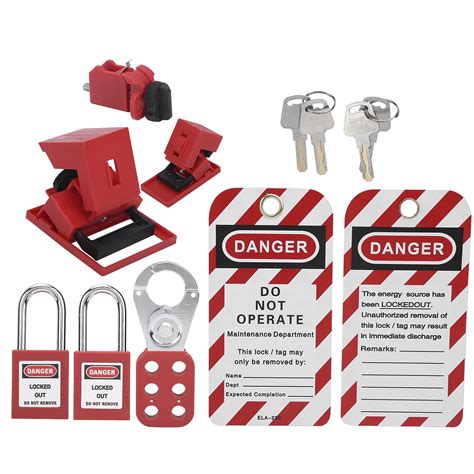 Buy Lockout Tagout Kit With Hasps Loto Tags Red Safety Padlocks