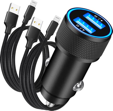 Amazon MFi CertifiediPhone Fast Car Charger BARMASO 4 8A Car