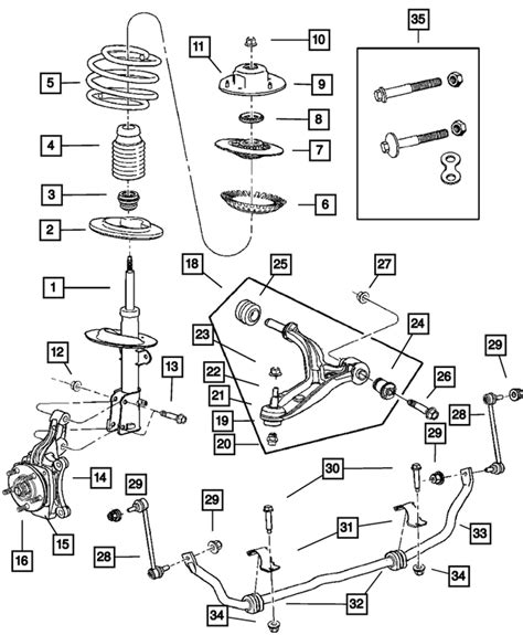 2001 2007 Mopar Spring Seat Isolator Upper 4694934aa Quirkparts