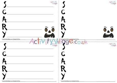 Scary Acrostic Poem Printable