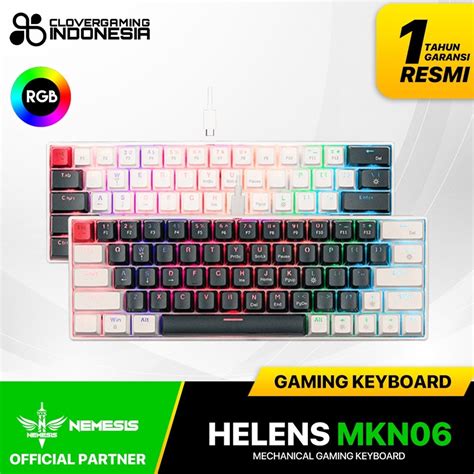 Jual ART W98X NYK Nemesis HELENS MKN6 RGB Gaming Keyboard Mechanical