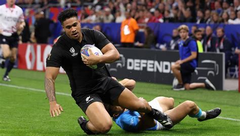 Rugby World Cup Leicester Fainga Anuku Hat Trick Sees All Blacks Seal