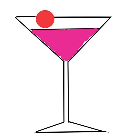 Martini Glass Cocktail Glass Clip Art Image 26289 Cocktails Drawing