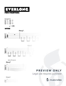 Foo Fighters Everlong Guitar Tab Intro And Solo Lesson Mr Tabs