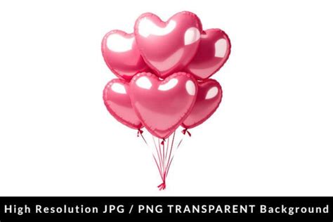 Group Pink Heart Balloons Isolated PNG Graphic by Formatoriginal ...