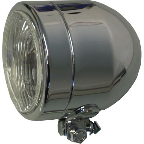 Aw Motorcycle Parts Headlight Complete Chrome Bottom Mount E Marked