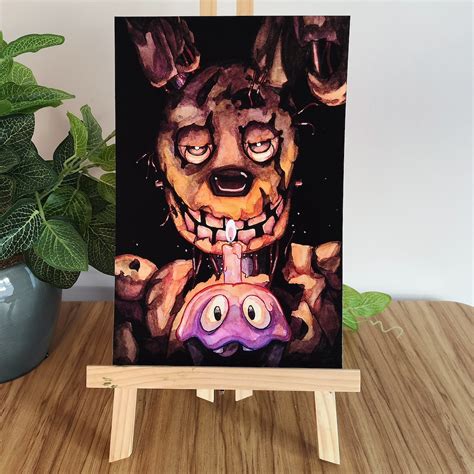 FNAF Art Print Celebrate Five Nights at Freddy's Springtrap Fan Art - Etsy