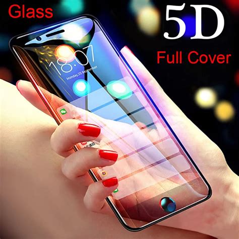 New 5d Tempered Glass For Iphone 8 Plus Full Cover Protector Glass For Iphone 7 Plus X 9h Hd