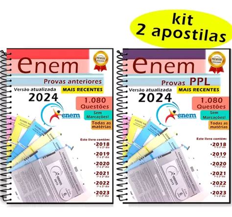 Enem Oficial E Ppl 12 Anos Provas Gabaritos Apostila Frete grátis