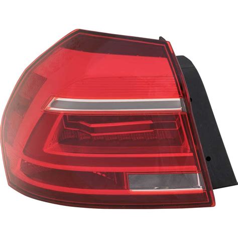 Tail Light Brake Lamp For 16 17 Volkswagen Passat Left Side Outer Led Clear Red Ebay