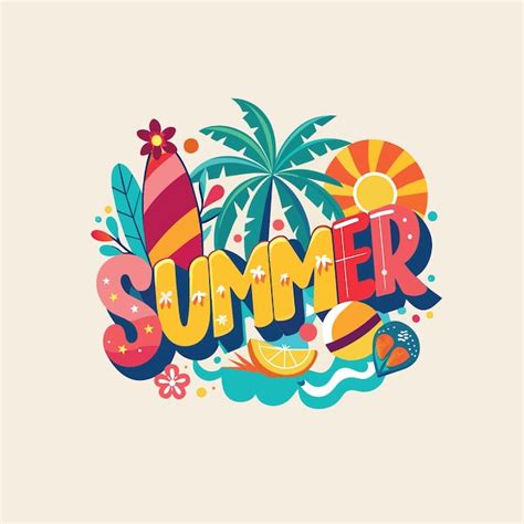 Premium Vector Hello Summer Illustration And Cartoon Vector Palm Trees