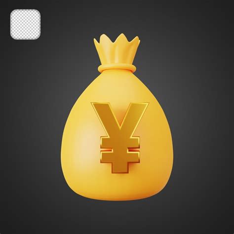 Premium Psd Bag Of Money With Yuan Sign D Illustration