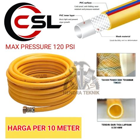 Jual Selang Kompresor M Selang Angin Compressor Hose Kuning Psi