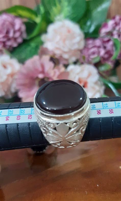 Cincin Akik Yaman Hitam Ikatan Perak Men S Fashion Watches