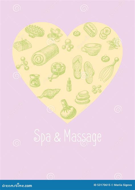 Spa Massage Vector Black Illustrations 211454412