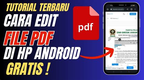 Cara Edit File PDF Di HP Android Gratis YouTube