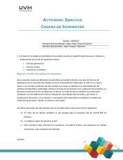 U4 Ejercicio Docx ACTIVIDAD EJERCICIO CADENA DE SUMINISTRO Fecha 10