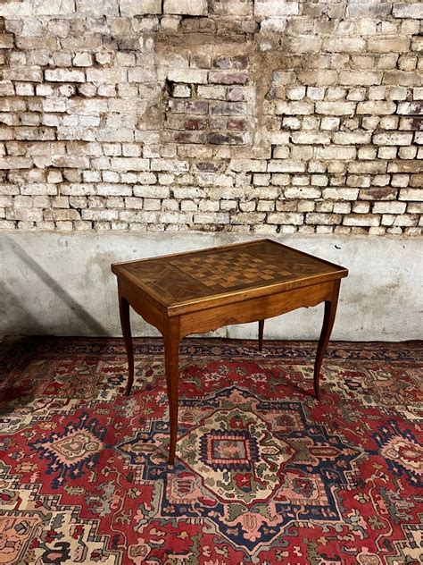 Proantic Table à Jeux Tric Trac En Bois Naturel Dépoque Louis XV