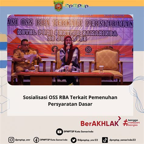 Sosialisasi Oss Rba Terkait Persyaratan Dasar Dpmptsp Kota Samarinda