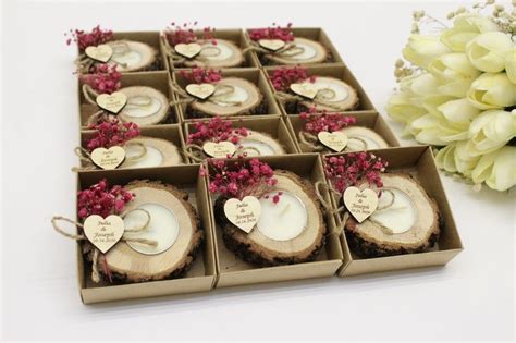 Personalized Wooden Tealight Holder Wedding Favors For Guest Image 0