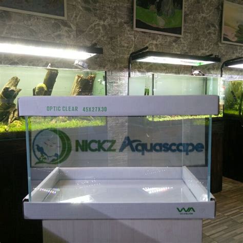 Vivaria Optic Clear Aquarium 45x27x30 5mm Khusus Gojek Grab Lazada