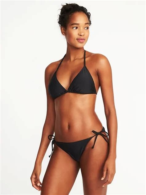 Old Navy Triangle String Bikini Kim Kardashian Black Bikini July 2018