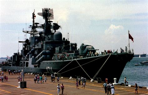 A Starboard Bow View Of The Soviet Sovremennyy Class Guided Missile