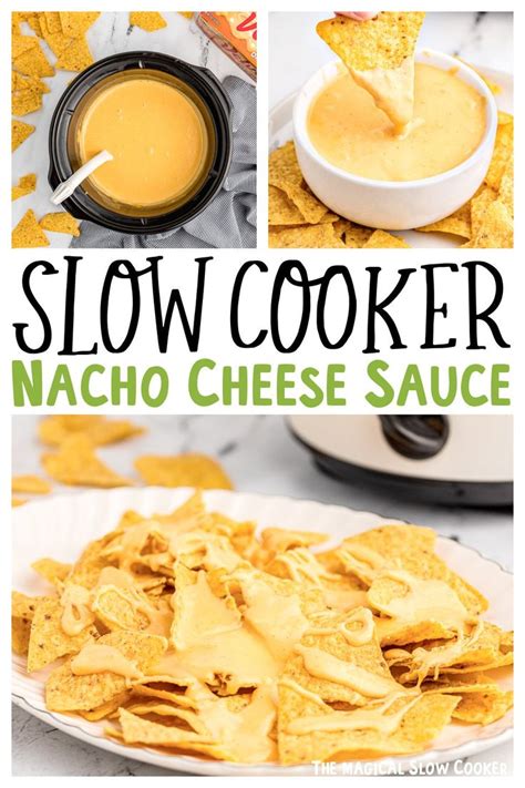 slow cooker nacho cheese sauce is the perfect appetizer for any party