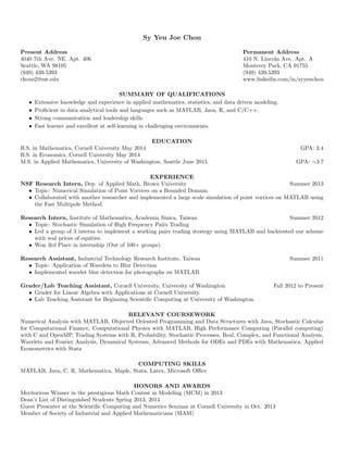 Resume Data PDF