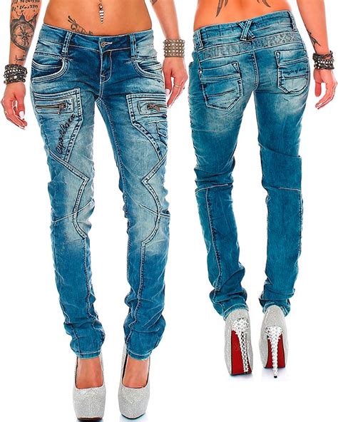 Verschiedene Cipo Baxx Damen Jeans Hosen Slim Fit Regular Fit Streetwear