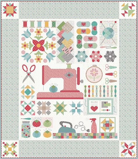 Riley Blake Designs Stitch My Happy Place Sew Along Quilt Kit